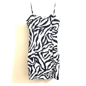 Zara zebra print mini dress NWT